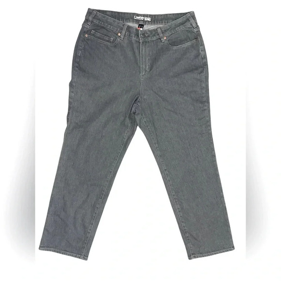 Lands End Straight Leg Relaxed Jeans Color Slate Stone Gray 16W NWT 518960 - Picture 1 of 4